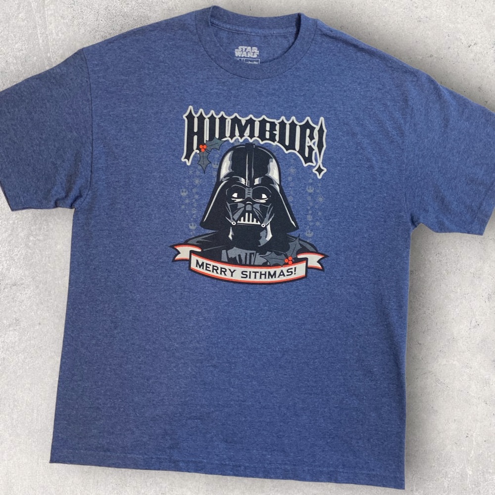 Darth Vader Star Wars Merry Sithmas Blue T-Shirt - Men’s XL